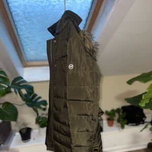 Olive Green MK Puffer Jacket